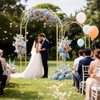 2 Pack Metal Wedding Arch (6 ft, 7.2 ft) Backdrop Stand with Base - Image 2