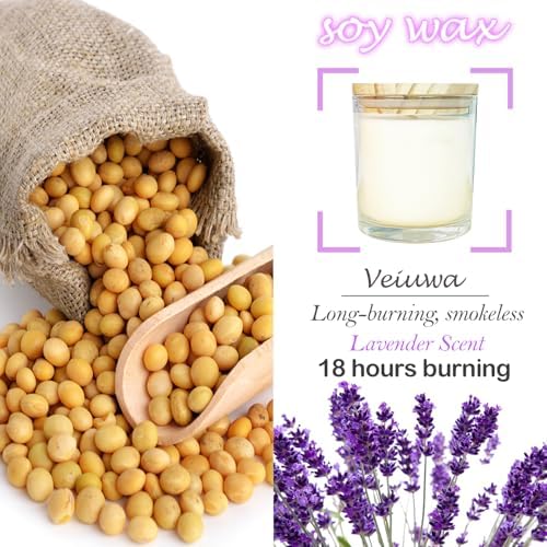 12 Pcs 6 Oz Mini Soy Candles,Lavender Scented Bulk Candle Set,Aromatherapy Candle,Great Stress Relieving Scented Candles for Girls as a Gift for Birthdays, Weddings Party Favors! - Image 3