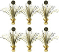 Exquisite Black Gold Birthday Spray Centerpieces 6 Pack, 18 Inch by Exquisite
