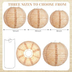 Hortsun 48 Pcs Print Burlap Paper Lanterns Classroom Decor,8 Inch - Image 2