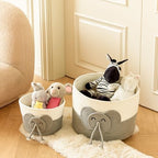 R RUNKA Large Elephant Cotton Rope Basket - Versatile Baby Hamper and Toy Basket, Perfect Basket for Baby Shower Gifts, Stylish Laundry Basket, Round Basket for Children's Storage (15"x15"x11") - Image 7