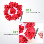 AVIVIHO 105Pcs Red Fake Flowers Hydrangea Artificial Flowers Bulk (Not Squished, No Steaming Need) Silk Flowers with Stems for Wedding Decor,Home,Baby Shower,Table Centerpieces Decoration - Image 5