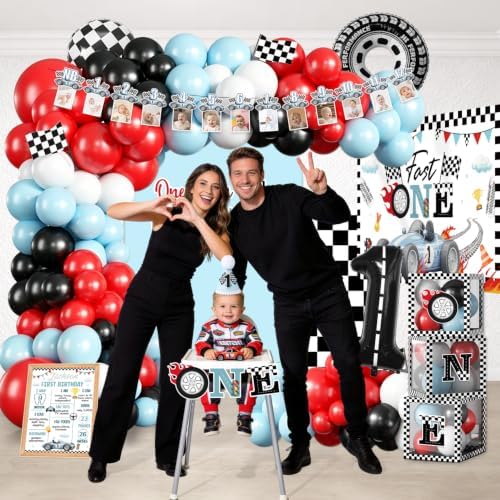 Cocomigo Fast One Birthday Decorations for Boy, Serves 25 Guests - Image 4