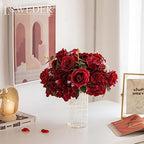 Burgundy Flowers Balls for Centerpieces: 14.2in Diam, Set of 2 - Image 5