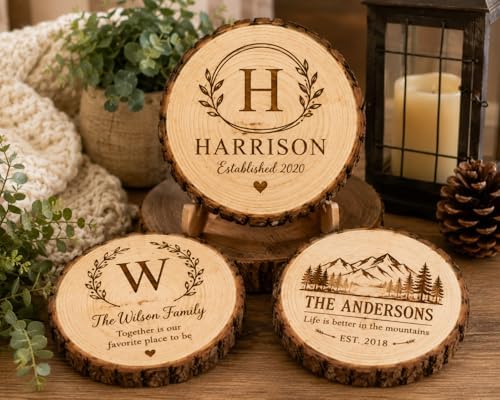 Wood Slices for Centerpieces, 6-7 Inches, 10 Pack, Rustic Round Wood Circles for Wedding Tables, Baby Showers, and DIY Craft Projects - Image 6
