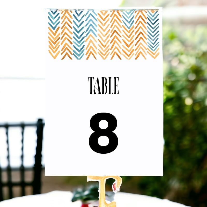 African Textile Design Table Number Cards Double Sided Party Table Numbers for Reception Baby Shower Anniversary Birthday Bridal Party 4x6 100 Pcs - Image 2