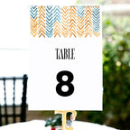 African Textile Design Table Number Cards Double Sided Party Table Numbers for Reception Baby Shower Anniversary Birthday Bridal Party 5x7 100 Pcs - Image 2