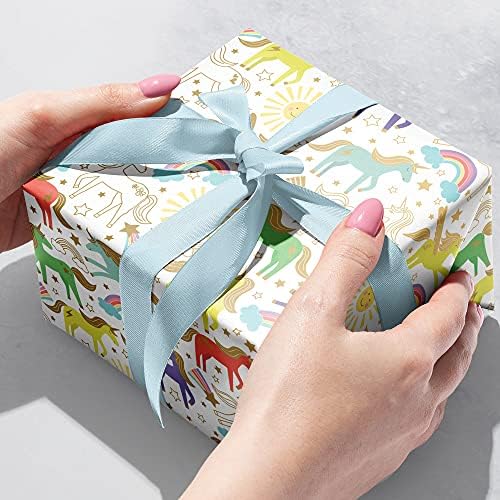 Jillson Roberts Gift Wrapping Paper, Unicorn (8 Rolls 5ft x 30in) - Image 2