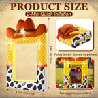 Soulchen 6 ft Inflatable Toy Theme Party Decorations Cowboy Photo Booth - Image 2
