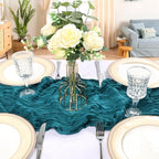 12 Pack 10Ft Teal Cheesecloth Table Runner 23 x 120 Inch - Image 4