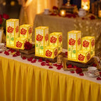 Rossesay 12 Pcs Rose Princess Lantern Table Centerpiece for Party Decor - Image 3