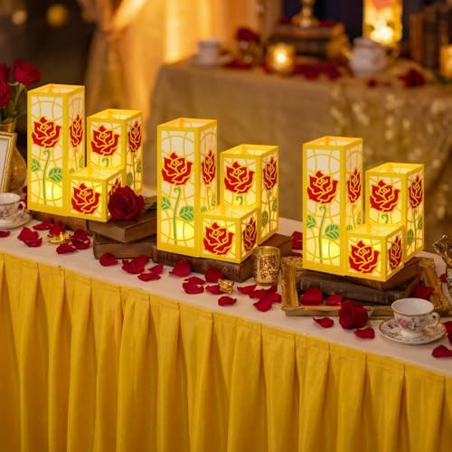 Rossesay 12 Pcs Rose Princess Lantern Table Centerpiece for Party Decor - Image 3