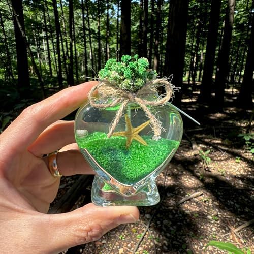 Wedding Favor Guest Bulk, Set of Heart Glass Candle Party with Custom Sticker for Guest in Bridal Party Favors, Baby Shower Gifts, Gel Candle Wedding Favors (White Gel Green Sand, Set of 50) - Image 2