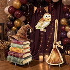3Pcs Wizard Party Backdrop Decorations,3Ft Plastic Cardboard Cutouts by Unknown