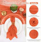 50 Pack Orange Cloth Napkins 20x20Inch Cheesecloth Napkins - Image 3