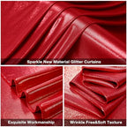 10x10FT Red Sequin Backdrop Curtain for Party - 2 Panels 5x10FT Wrinkle-Free Shimmer Drapes for Birthday, Wedding, Christmas, Decorations & Photography - Image 6
