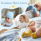Baby Shower Gifts for Boys 12-in-1 Baby Boy Gift Set for Newborn, Premium Gender Reveal Gifts for New Parents, with Elephant Lovey, 100% Cotton Onesie, Photo Frame & Carriage Storage Case - Image 7