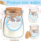 Threlaco 20 Pcs Elephant Baby Shower Favor Candle Glass Jar - Image 2