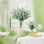 Serwalin 50PCS Mixed Eucalyptus Stems with Baby's Breath Greenery - Image 2