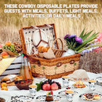 Pickmesh 250 Pcs Cowboy Baby Shower a Little Cowboy Is on the Way Party Decorations Wild Western Theme Disposable Plates Napkins Cups for Baby Shower Party Supplies Serve 50 - Image 5