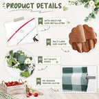 5 Pcs Farmer Market Strawberry Stand Decorations Fresh off the Market Bridal Shower Baby Shower Birthday Party Setup Decor Table Skirt Daisy Vine Banner Gingham Valance Metal Sign Photo Prop 73 x 30'' - Image 3
