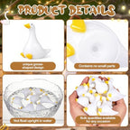 Deekin 50 Pcs Rubber Goose 2 Inch One Silly Goose Party Favors Bulk Silly Geese with Raised Wings for Party Baby Shower Birthday Cake Topper Gifts Fillers Decoration - Image 5