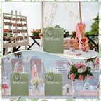 Queekay 36 Pcs Large Welcome Paper Gift Bags with Handle 10.6 x 8.3 x 4 Inches with 36 Tags Wedding Church Party Favor Bridal Gift Bags for Guest Birthday Baby Shower(Classic,Sage Green) - Image 6