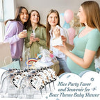 Funnymoom 50 Sets Cowboy Baby Shower Favors for Guest A Little Cowboy is on the Way Acrylic Clear Shot Glasses Thank You Cards and Twine Organza Bags for Western Baby Shower Birthday Party Decorations - Image 2
