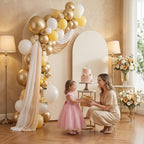 Arttown Arch Backdrop Stand Set, 7.2FT and 6FT, for Wedding Event Beige - Image 7