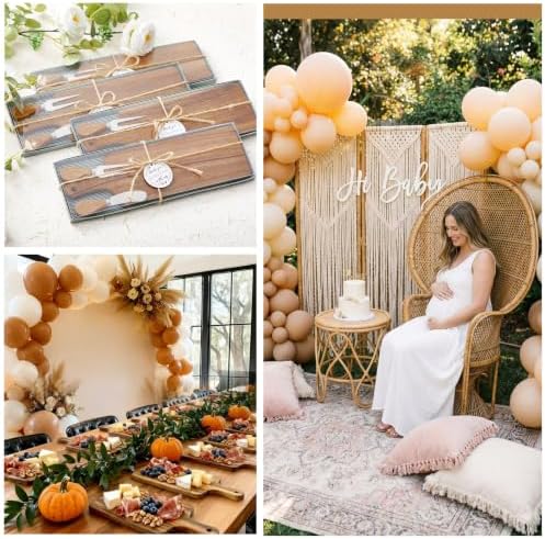 Ziliny 12 Sets Baby Shower Game Prizes Cheese Board Gift Sets, Acacia Color - Image 6