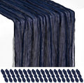 18 Pack Navy Blue Cheesecloth Table Runner 17x108 Inches Boho Home Decor by Showgeous