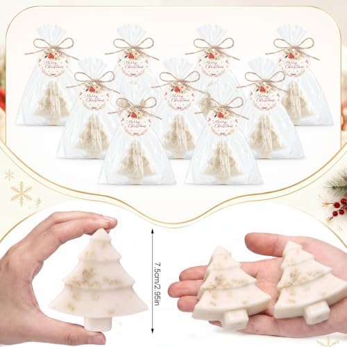 Leelosp 20 Set Christmas Tree Soaps Christmas Baby Shower Favors for Guests - Image 2