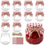 3.4 oz Small Glass Jars with Lids 12PCS, Mini Yogurt Jars for Jam by ZHURUININ