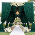 50ft×15ft Forest Green Backdrop Curtain for Wedding Parties by PartyVillage