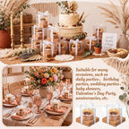 Thenshop 50 Pcs Clear Cupcake Boxes Individual 3.5 Inch, Kraft - Image 6