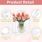 LEIFIDE 50 Pcs Plastic Clear Gift Bags with Handles,11 X 11 X 3.9 Inch - Image 4