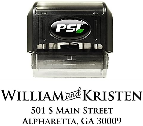 Return Address Stamp - Self Inking Custom Address Stamp, Pre-Inked Personalized Rubber Stamper for Wedding, Office Mail, Envelopes, Shipping Labels by PrettySweetParty