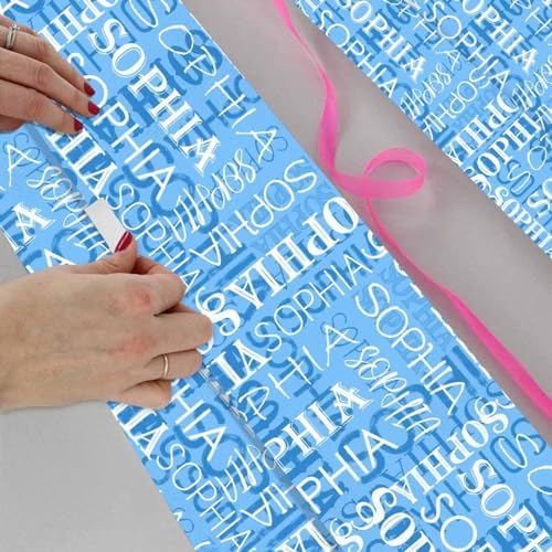 AOFUN Personalized Wrapping Paper Personalized Christmas Gift Baby Christmas Wrapping Paper Personalized Name Text Wrapping Paper 5 Rolls 58"" x 23"", Style 11 - Image 4