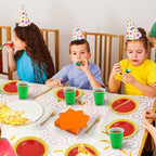 Aodaer 200 Pieces Colorful Dinnerware Set, Disposable Party Supplies Include 7/9 Inch Yellow Red Plastic Plates Green Cups Cutlery Napkins for Rainbow Birthday Party Decor, Serve 25 Guest - Image 6