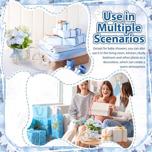 3 Sets Blue Bike-Shaped Baby Shower Table Centerpieces - Image 6