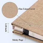 Vienrose Large Self Adhesive Photo Album with Window 11x10.6 60 Pages Khaki - Image 3