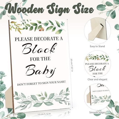 wookidel 72PCS Baby Shower Games Kit, Baby Blocks for Baby Shower - Image 3