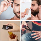 74PCS Baby Shower Prizes for Men 6 Set with 8 oz Stainless Steel Hip Flask with Funnel Bottle Opener Manicure Kit Bath Sponge Sunglasses Gift Bag Baby Shower Game Prizes for Winner Bachelor Party - Image 5