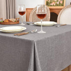 Fitable 2 Pack Stone Faux Linen Tablecloths Rectangle 54x108 Inch - Image 2