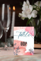 Pink Floral Table Number Cards Double Sided Party Table Numbers for Reception Baby Shower Anniversary Birthday Bridal Party 4x6 Inch, 100 - Image 3