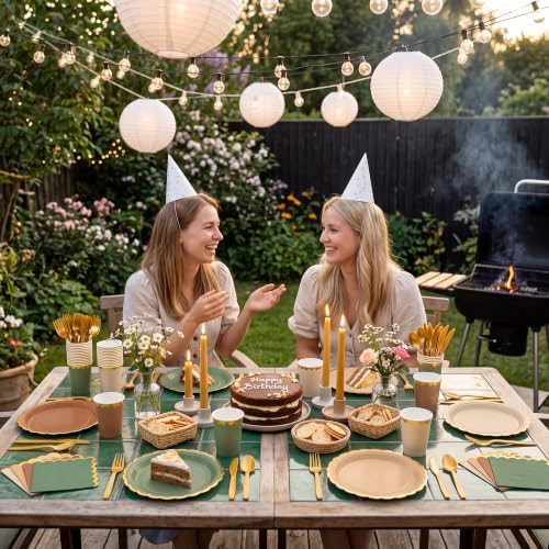Kochorie 336PCS Woodland Disposable Dinnerware Set Serves 48 Guests - Image 7