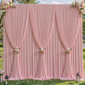 4 Panles Dusty Rose Backdrop Curtains - Wrinkle Free Fabric Backdrop Curtain for Photoshoot,10ft Wedding Party Photo Backdrop Drapes for Birthday Baby Shower Photography Stage Background Decorations by Shillance