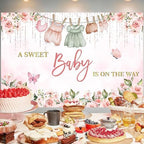 15x10FT Baby Shower Backdrop Oh Baby Sign Bee Honeycomb Daisy Flower Background for Boys Girls Kids Gender Reveal Party Decorations Family Photo Booth Props - Image 3