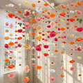 6 Pcs 35.4 ft Hanging Flower Artificial Wildflower Garlands Floral Vines by XunYee