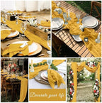 20 Pack Cheesecloth Table Runner 17 x 108 Inch, Gold - Image 7